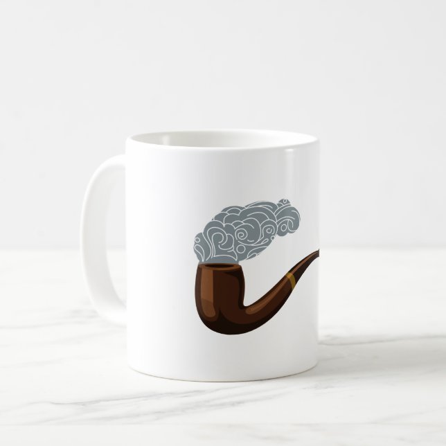 Smoking Pipe Coffee Mug (Front Left)