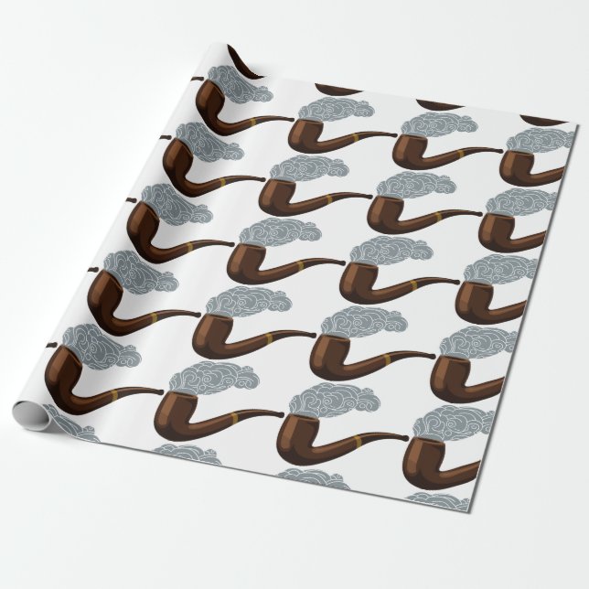 Smoking Pipe Wrapping Paper (Unrolled)