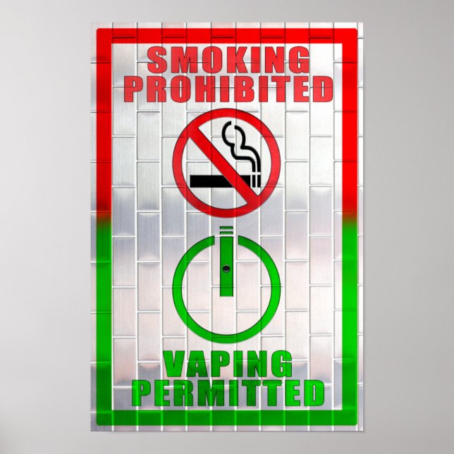 Smoking Prohibited, Vaping Permitted Poster (Front)