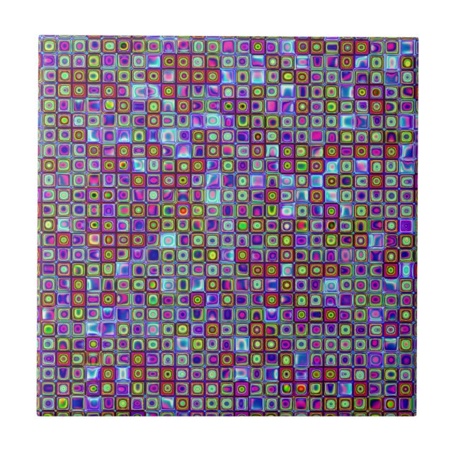 Smoking Purple Funky Retro Mosaic Tiles Pattern (Front)