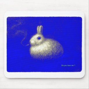 Smoking Rabbit Mouse Mat
