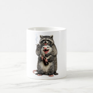 Smoking Raccoon, Beer Opossum Best Friends Coffee Mug