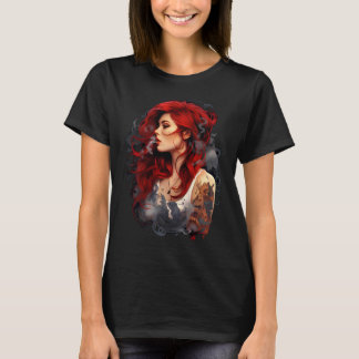 Smoking Red Hair 02 T-Shirt