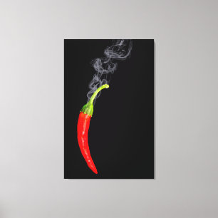 Smoking Red Hot Chili Pepper Canvas Print