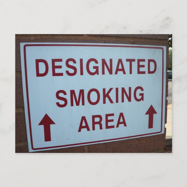 Smoking Sign Postcard (Front)