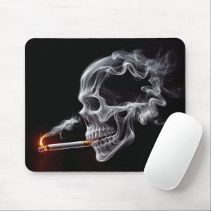Smoking Skull With a Cigarette Mouse Mat