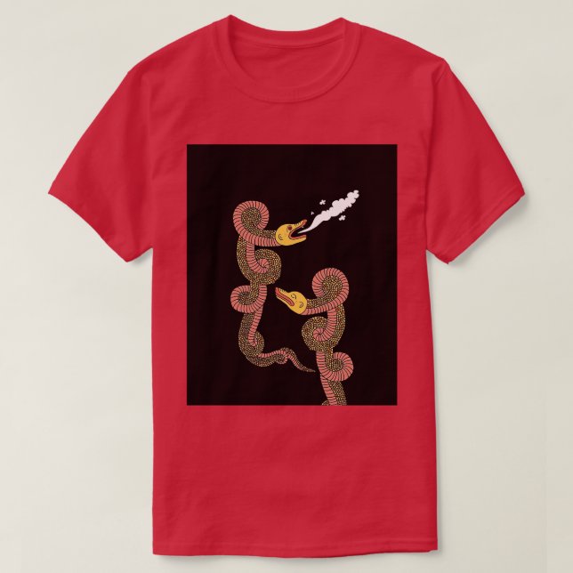 Smoking snakes Graphic  T-Shirt (Design Front)