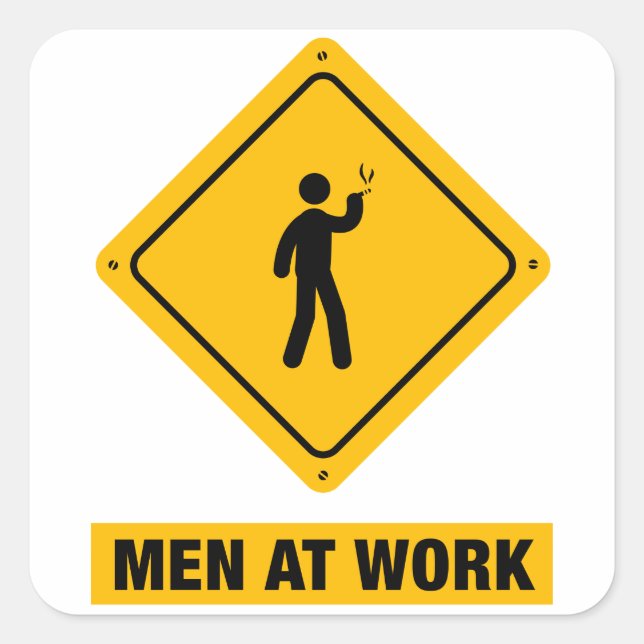 Smoking Square Sticker (Front)