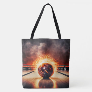 Smoking Striker Bowling Ball Large Shoulder Tote Bag