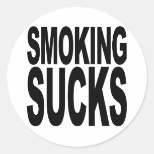 Smoking Sucks Classic Round Sticker