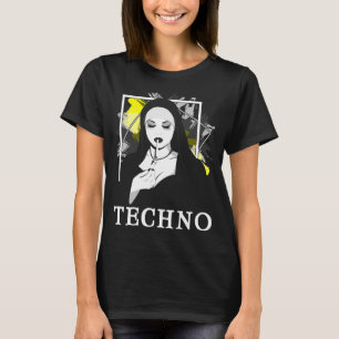 Smoking Techno Nun Religion Electronic Bass Music T-Shirt