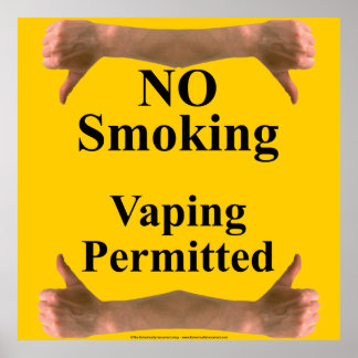 Smoking vs Vaping sign