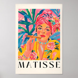 Smoking Woman Poster, Matisse Print, Cuban Cigar P Poster