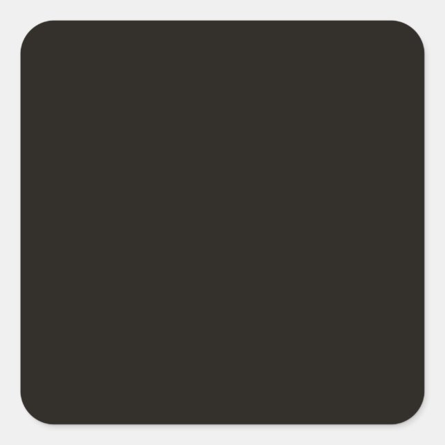 Smoky Black Basic Colour Design Square Sticker (Front)