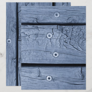 Smoky Blue Wood Planks Scrapbook Paper