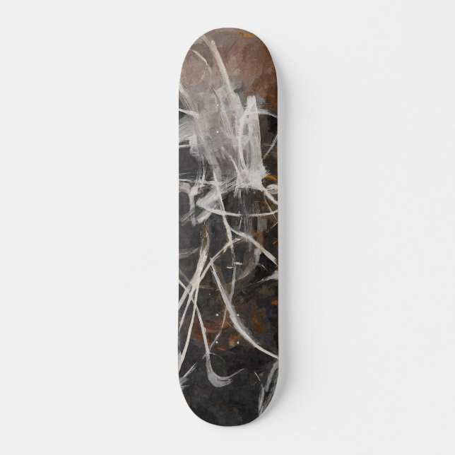 Smoky Charcoal Web Abstract Skateboard (Front)
