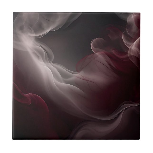 Smoky Elegant Marble on Dark Grey Tile (Front)