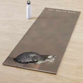 Smoky Gray Tabby Cat Yoga Mat