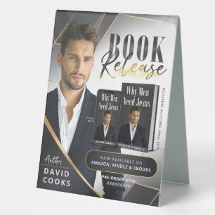 Smoky Grey & Gold Lines Book Launch Release