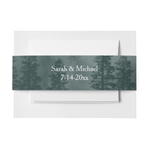 Smoky Mountain Belly Band for invitations Invitation Belly Band