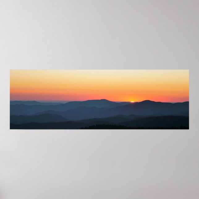 Smoky Mountain Sunset Poster (Front)