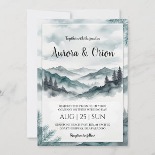 smoky mountain wedding invitations