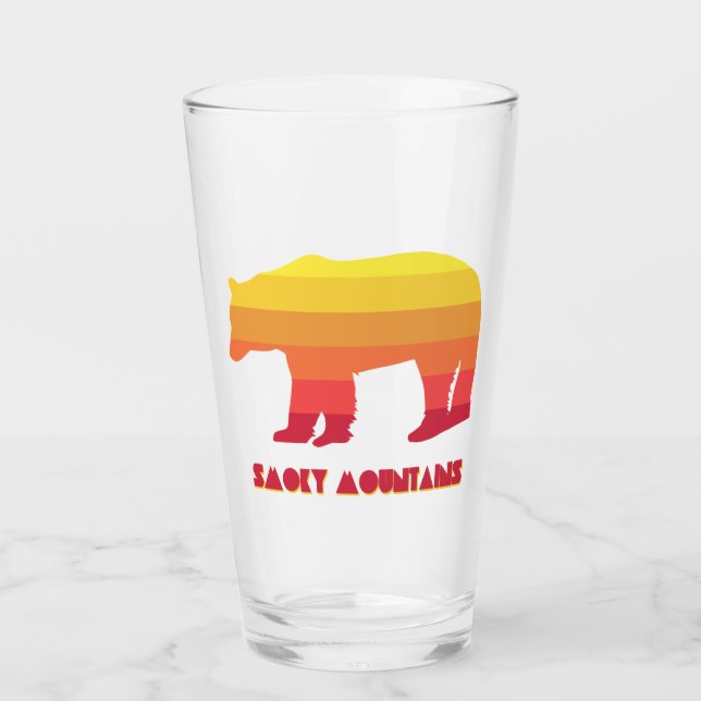 Smoky Mountains Bear Glass (Front)