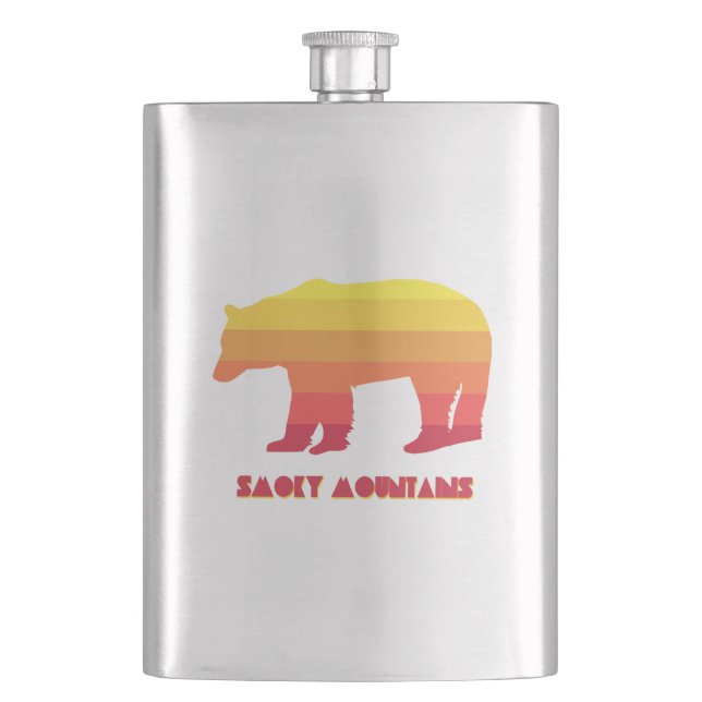 Smoky Mountains Bear Hip Flask (Front)