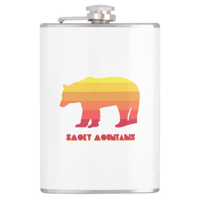 Smoky Mountains Bear Hip Flask (Front)