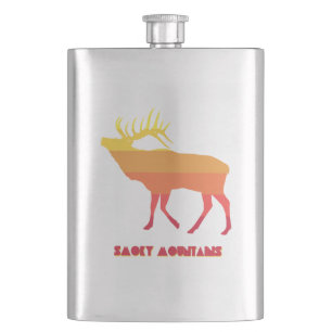 Smoky Mountains Elk Hip Flask