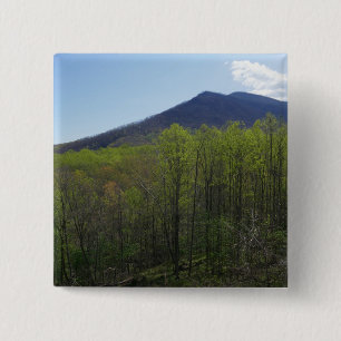 Smoky Mountains in Spring Landscape 15 Cm Square Badge