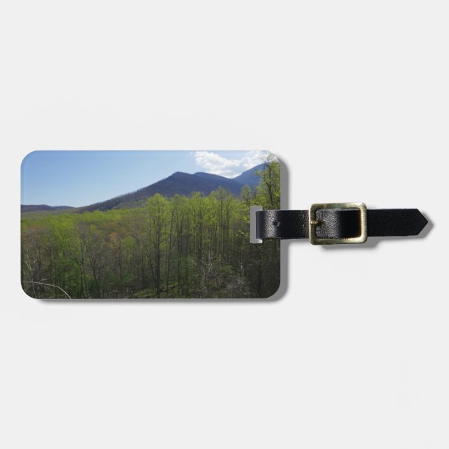 Smoky Mountains in Spring Landscape Luggage Tag (Front Horizontal)