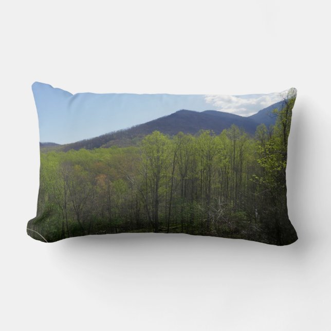 Smoky Mountains in Spring Landscape Lumbar Cushion (Front)