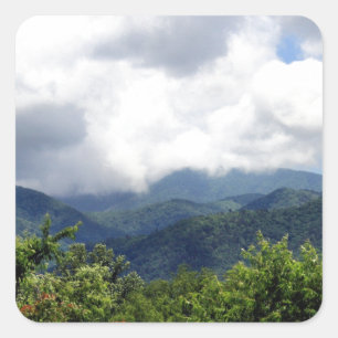 Smoky Mountains Square Sticker