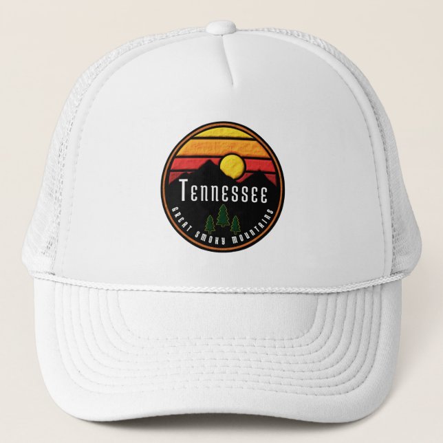 Smoky Mountains Tennessee  Trucker Hat (Front)