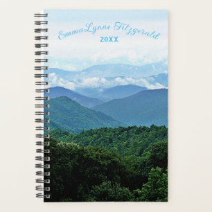 Smoky Mountains Thoreau Quote Blue Green Custom Planner
