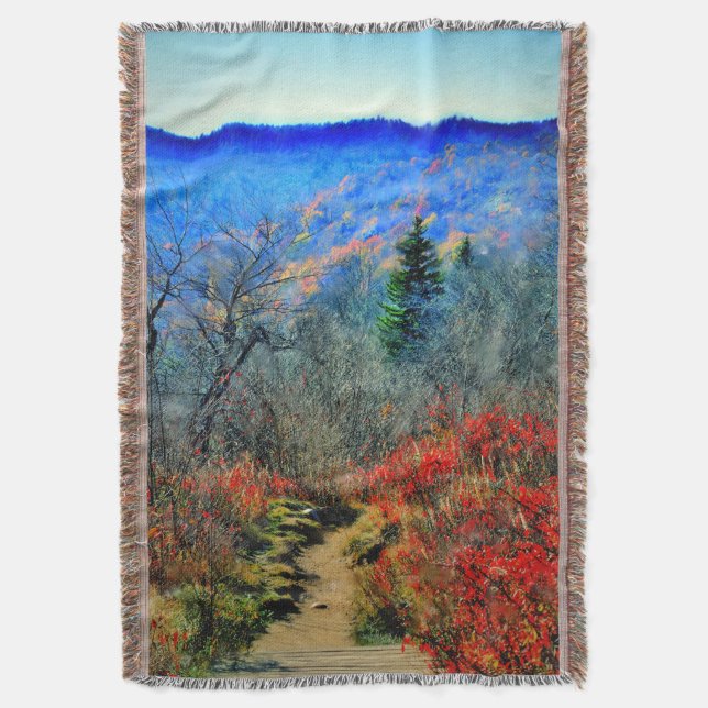 Smoky Mountains Throw Blanket (Front Vertical)