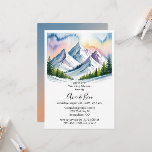 Smoky Mountains Winter Wedding Shower Invitation