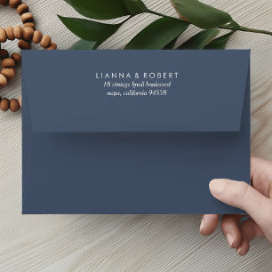 Smoky Navy and Coral Envelope