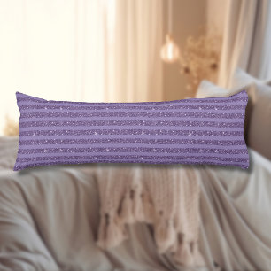 Smoky Plum Glitter Style Horizontal Stripes Body Cushion