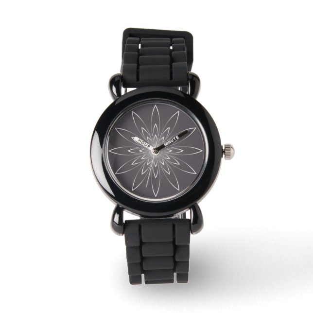 smoky quartz clock watch (Front)