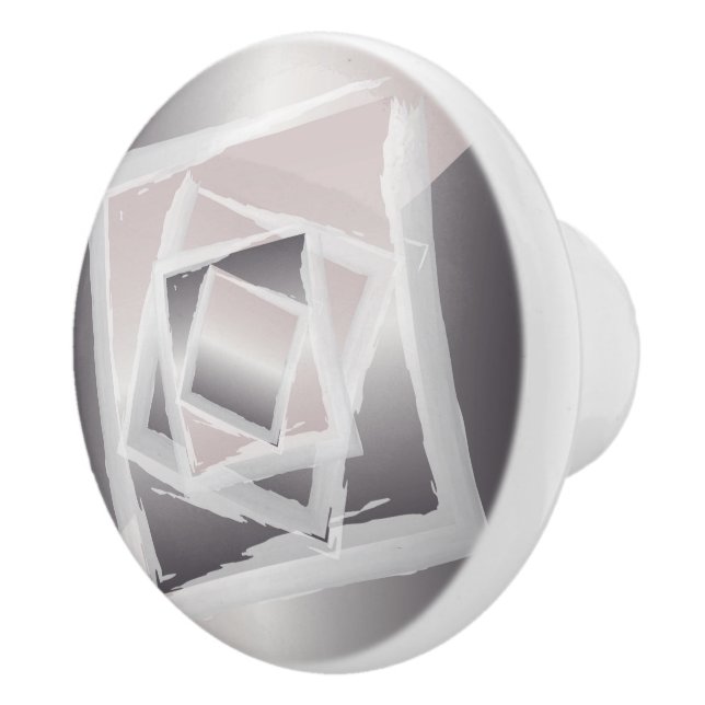 Smoky quartz grey ceramic knob (Right)