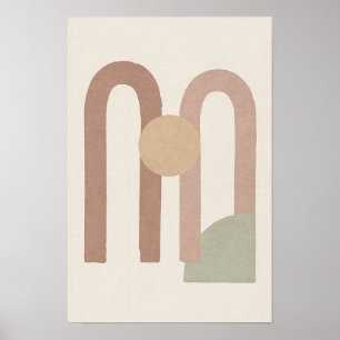 Smoky Rose Arches Abstract Poster
