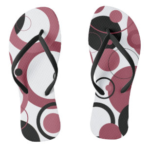 Smoky Topaz and Black Circles    Flip Flops