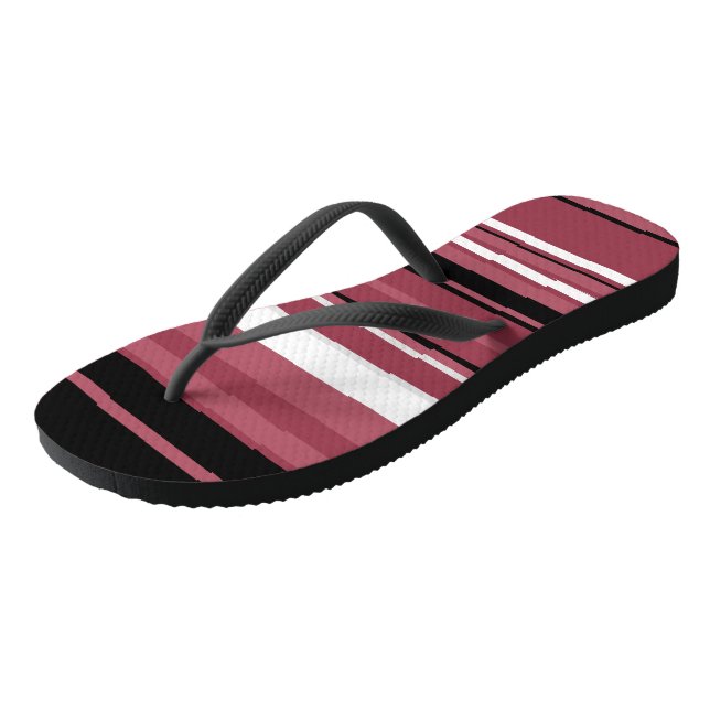 Smoky Topaz and Black Stripes     Flip Flops (Angled)
