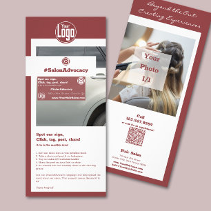 Smoky Topaz and White Hair #SalonAdvocacy Campaign Rack Card