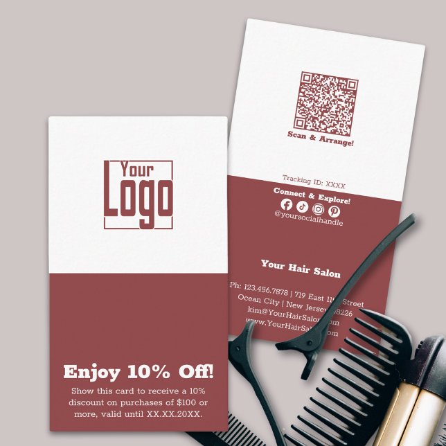 Smoky Topaz & White Salon Logo Enjoy 10% Off! Discount Card (Smoky Topaz & White Salon Logo Enjoy 10% Off! Discount Card)