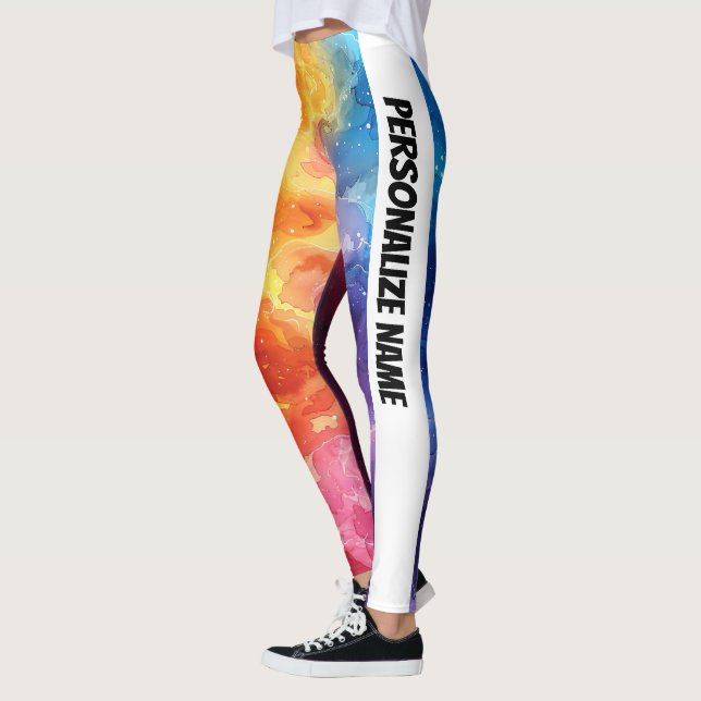 Smoky Watercolor PERSONALIZE  Leggings (Left)