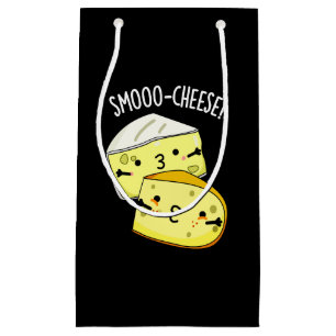 Smoo-cheese Funny Cheese Pun Dark BG Small Gift Bag