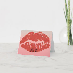 Smooch Lips Thank You Card